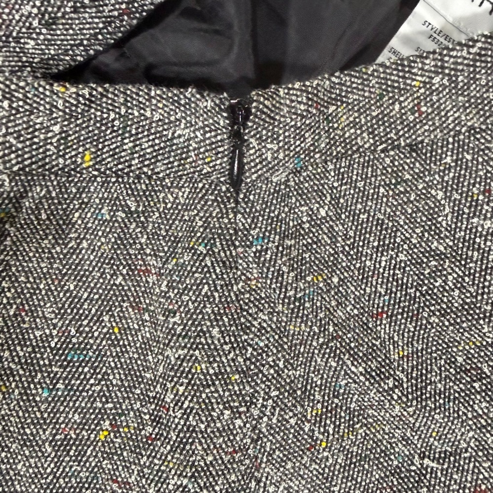 Talbots Tweed A-Line Skirt Womens 6 Grey Wool Confetti Dark Academia VTG Style - Picture 7 of 12
